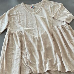 Elegant Women's Cream Tunic Top